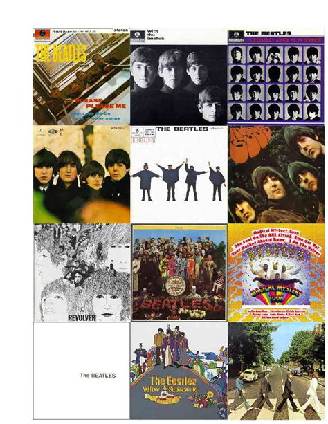 BEATLES ALBUM COVER Set 1 of 4 Sets Magnets, 12 Glossy - Etsy