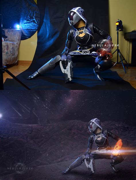 Before and after - Tali cosplay by Nebulaluben on DeviantArt