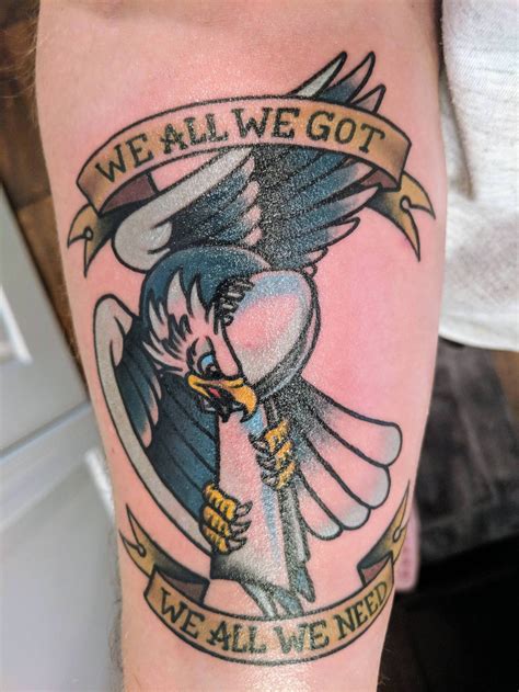 Eagles tattoo. Thanks for the inspiration guys and ladies. : r/eagles