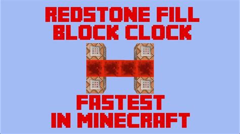 Minecraft Redstone Concept - 1.8 NEW Fill Command Block Clock w/ CovertAssasin - YouTube