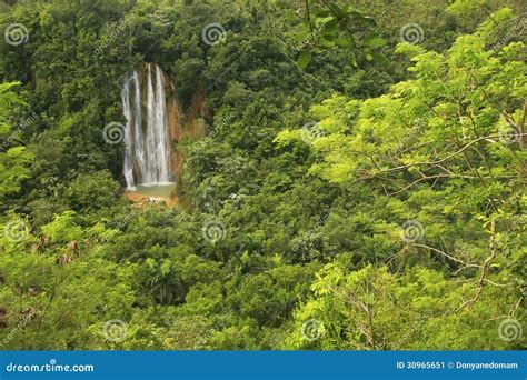 El Limon waterfall stock image. Image of standing, flowing - 30965651