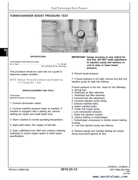 John Deere 643 Feller-Buncher Operation Test TM1424 PDF