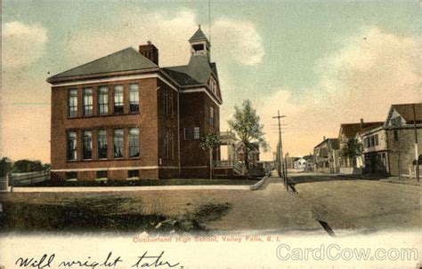 Cumberland High School Valley Falls, RI Postcard