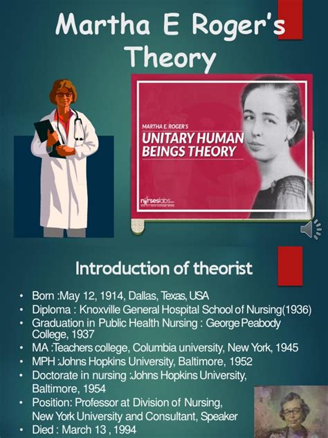 Martha Rogers Theory | PDF | Nursing | Dimension