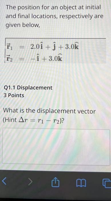 Solved What is the magnitude of the displacement vector? | Chegg.com