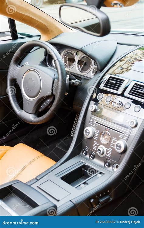 Luxury sports car interior stock photo. Image of conditioner - 26638682