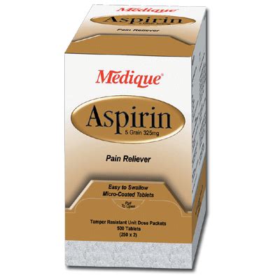 Medique® Aspirin: Industrial Pack, 500 Tablets - Conney Safety