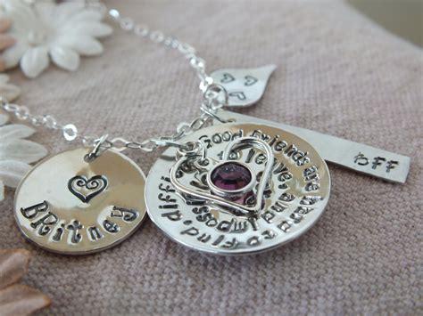 Personalized Best friend necklaces hand stamped by TheSilverWing