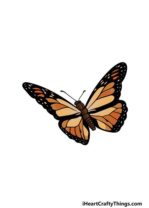 Monarch Butterfly Drawing Flying