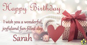 Happy Birthday Sarah Images, Pictures and Wishes