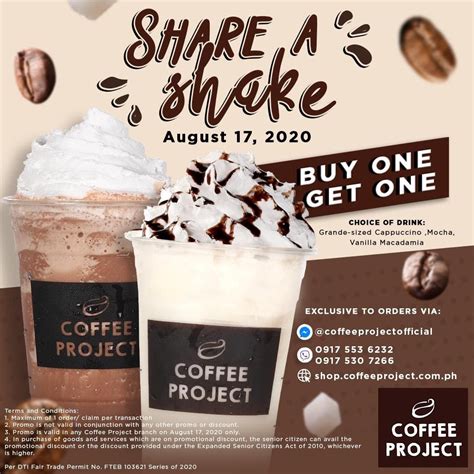 Coffee Project – Share a Shake: Buy 1, Get 1 Promo Korean Coffee ...