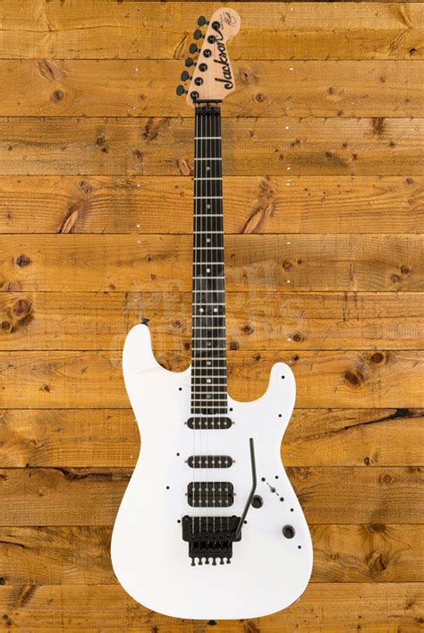 Jackson Adrian Smith USA San Dimas Ebony Snow White - Peach Guitars