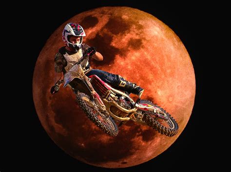 motocross, dirt bike, moon, red, stunt, bike, sport, extreme, motorcycle, dom | Pxfuel