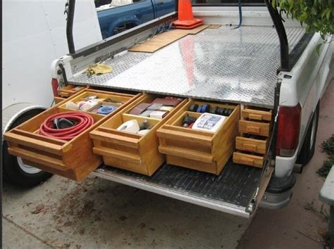 Pickup Bed Storage Unit by Neal Bahrman -- Homemade pickup bed storage unit constructed from 3/4 ...