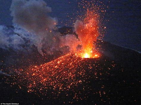 Volcanic island that first appeared two years ago has become TWELVE times bigger | Daily Mail Online