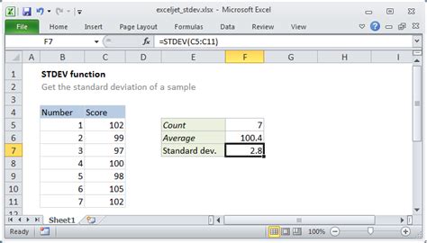 Total mean and standard deviation excel - modernlokasin