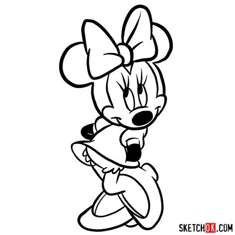 Minnie Mouse Outline Drawing