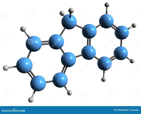 3D Image of Fluorene Skeletal Formula Stock Illustration - Illustration ...