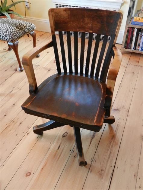 Vintage Wood Desk Chair on Ebay | Rustic office chairs, Wooden office chair, Wood desk chair