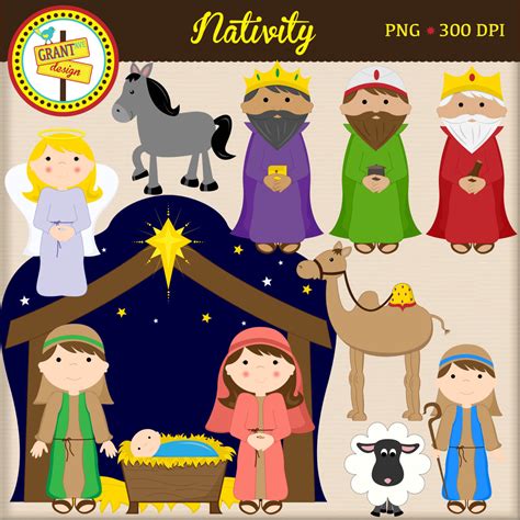 Nativity scene figures clipart 20 free Cliparts | Download images on ...