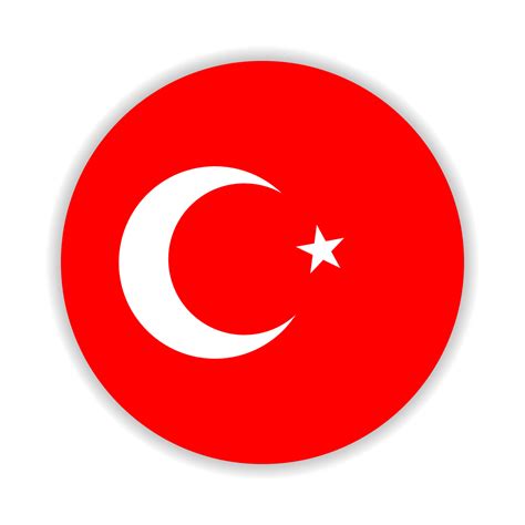 Round flag of Turkey. Vector Illustration. 14635907 Vector Art at Vecteezy