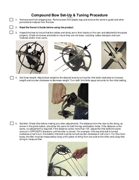 (PDF) Compound Bow Set-Up & Tuning Procedure | florin gaus - Academia.edu