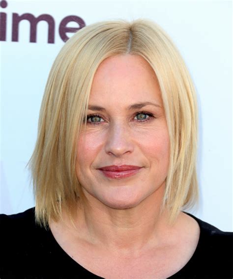 Patricia Arquette Medium Straight Light Blonde Bob Haircut