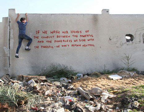 Banksy in Gaza - Keine Hoffnung, kein Zement | Banksy, Streetart, Straßenkunst banksy