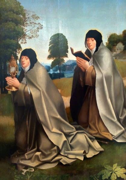 Saint Clare of Assisi and Saint Colette (c.1520), by the Master of ...