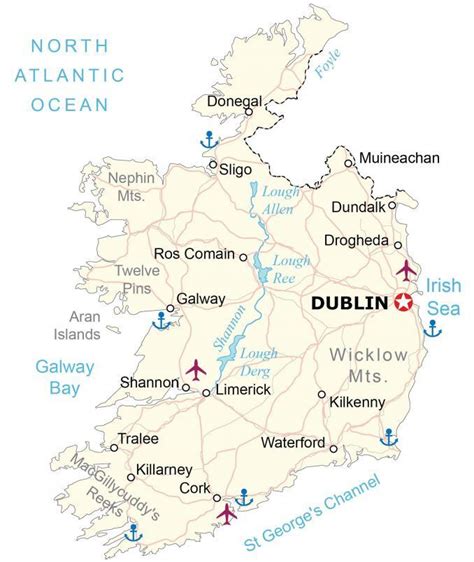 Geography Of Ireland Map - Venus Jeannine