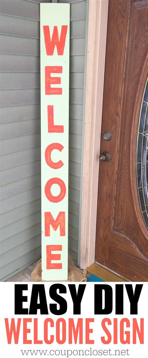 Quick and Easy DIY WELCOME SIGN - One Crazy Mom