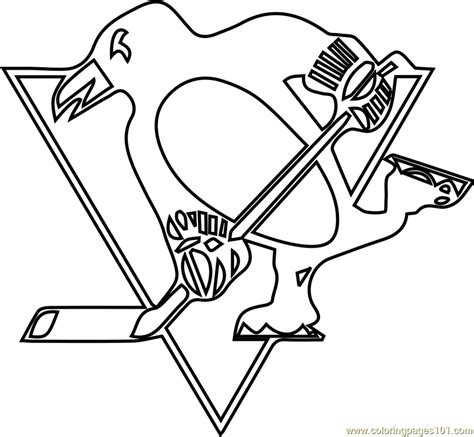 Pittsburgh Penguins Logo Coloring Page for Kids - Free NHL Printable ...