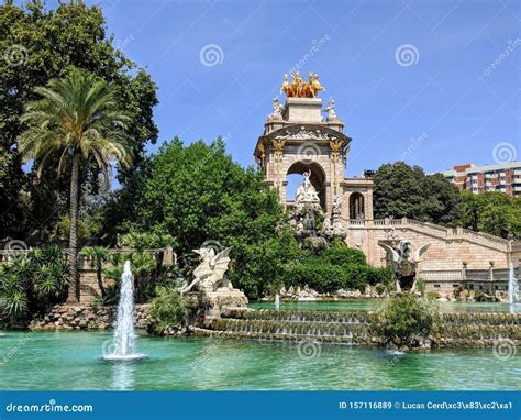 Fountain Monumental in Park Ciutadella, in Barcelona Stock Image ...