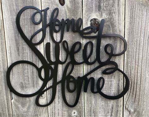 Home Sweet Home Word Art - Metal Wall Decor – Mind Bending Metal Art