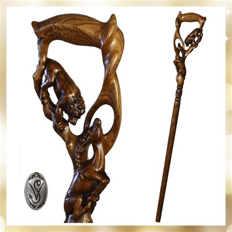 Wooden Cane Walking stick LION & IMPALA Dark #fashion #hunting #skullcandy #americaneagleph # ...