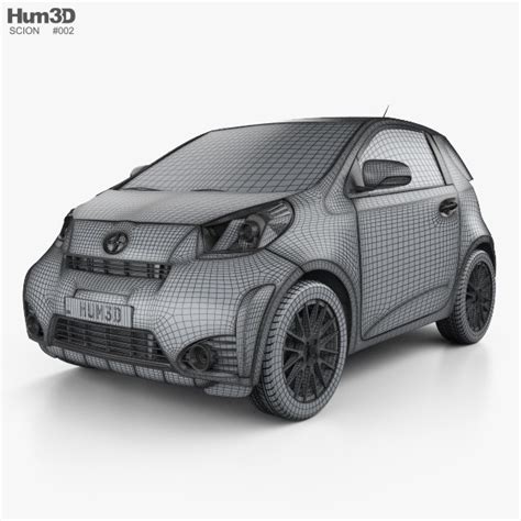 Scion iQ 2015 3D model - Vehicles on Hum3D