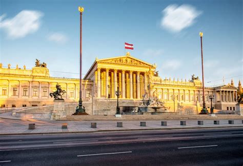 Austrian Parliament Building in Vienna Stock Image - Image of flag, building: 71675611