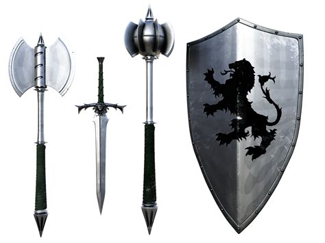 Medieval Knight Sword And Shield