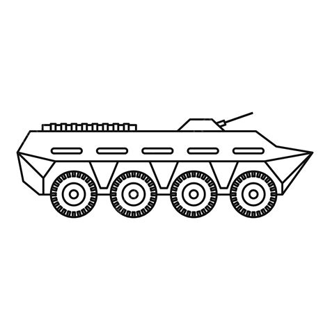 Battle Tanks Vector Art PNG, Army Battle Tank Icon Outline Style, Style Icons, Tank Icons ...