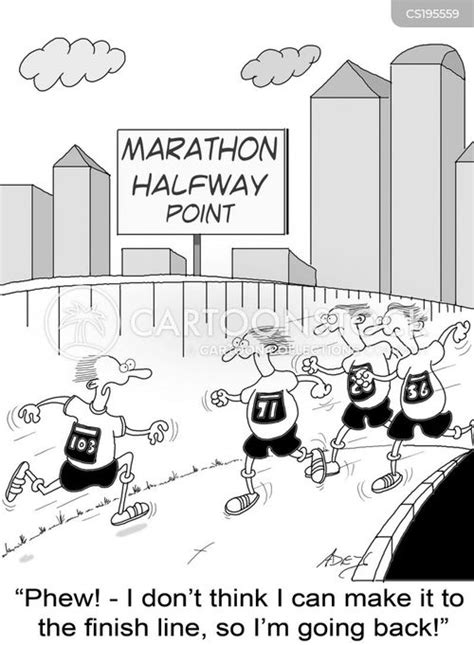 Marathon Runner Cartoons and Comics - funny pictures from CartoonStock
