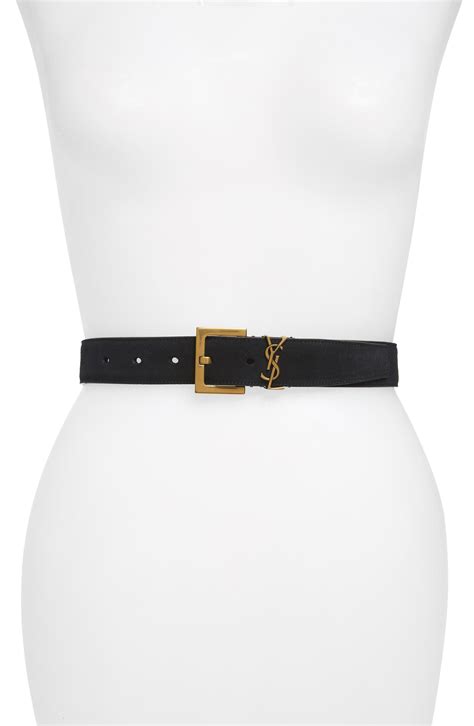 Saint Laurent YSL Cintura Suede Belt | Nordstrom