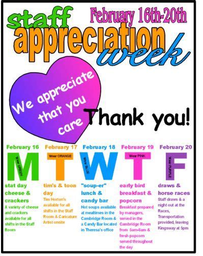 Staff Appreciation Week Is Coming! | Staff appreciation week, Employee ...