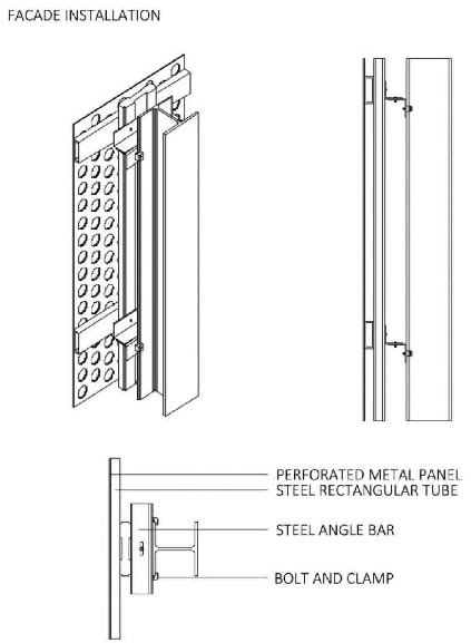 Copper Perforated Metal Facade Wall Cladding Panels