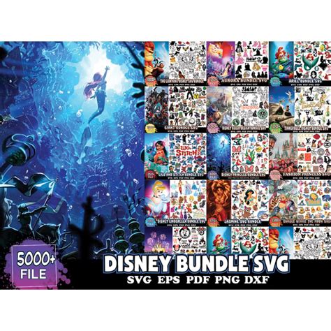 5000 Files Disney Bundle Svg, Disney Svg, Princess Svg - Inspire Uplift