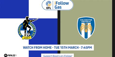 14.03.22 Colchester United Fixture Live On iFollow! | Bristol Rovers FC