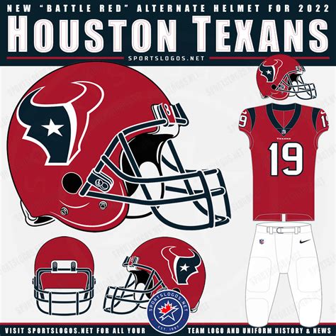 Houston Texans Introduce New “Battle Red” Alternate Helmet – SportsLogos.Net News