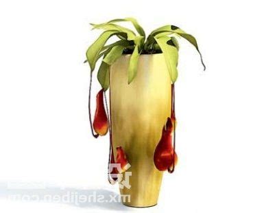Indoor Yellow Potted Plant Decorating Free 3d Model - .Max - Open3dModel