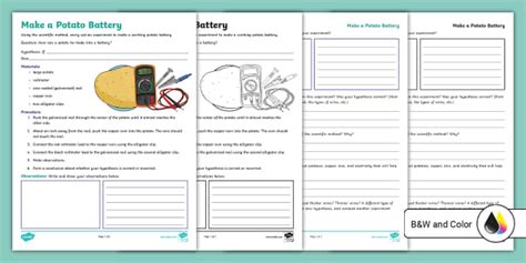 Make a Potato Battery Science Experiment for 3rd-5th Grade