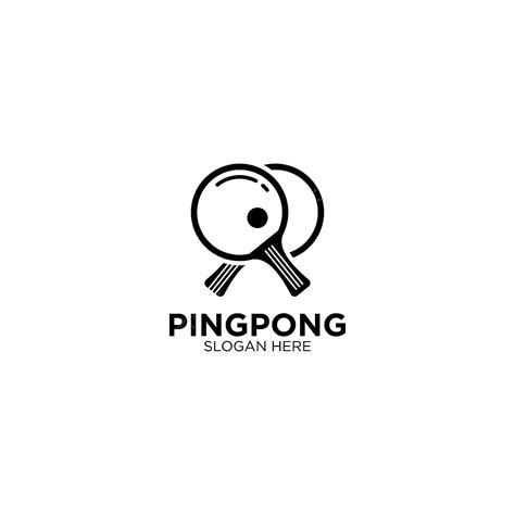 Ping Pong Paddle Vector Hd Images, Ping Pong Logo Design Vector, Racket ...