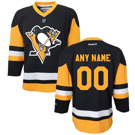 Youth Pittsburgh Penguins Reebok Black Replica Alternate Custom Jersey ...